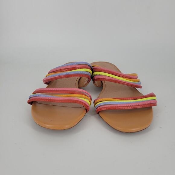 Madewell Rainbow The Meg Leather Slide Sandals 6.5 - Picture 3 of 11